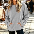 thumbnail image 2 of Enjoytime Crew Neck Sweatshirts Women Fall Fashion Long Sleeve Pullover Tops Loose Trendy Sweatshirt With Pocket, 2 of 6