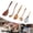 Brown Set B, variant on YAHHU Premium Wooden Utensil Set 5-Piece Kitchen Cooking Spatula Spoon Whisk Collection Comfort Grip Easy To Clean Composite Wood Tableware Gadgets Accessories For Non-Stick Cookware Beige