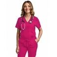 thumbnail image 4 of Green Town Scrubs for Women Scrub Set - Jogger Pant and Tuck-In V-Neck Top, 5 Pockets, Yoga Waistband, Nursing Uniform, 4 of 8