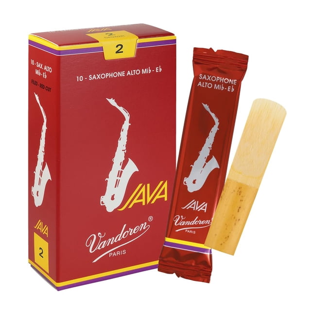 Cañas para saxofón alto Vandoren JAVA Red Strength 2 (caja de 10)