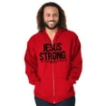 thumbnail image 5 of Jesus Strong Philippians 4:13 Bible Zip Up Hoodie Men's Women's Brisco Brands S, 5 of 6