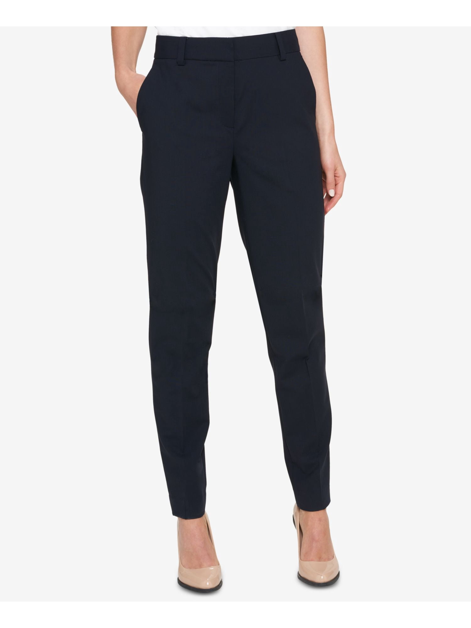 JONES NY Womens Black Zippered Pocketed 