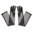 thumbnail image 1 of Methold Guantes de gasa únicos para vestido de novia de novia, guantes transparentes ligeros y elegantes, transparentes, etc. guantes y mitones Negro 55cm, 1 of 6