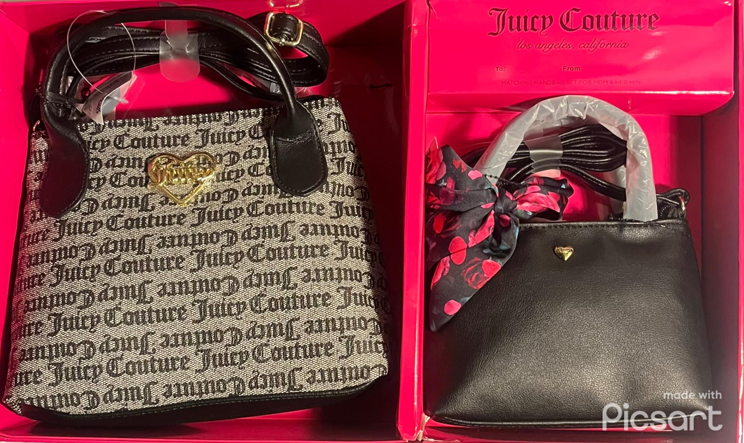 Juicy Couture Matching Handbag Set for Mom & Her Mini Black Multi
