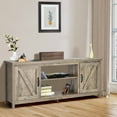 thumbnail image 3 of Costway Meuble Télé de 59 Pouces Console Multimédia Centre avec Armoire de Rangement pour Télé de 65 Pouces Naturel, 3 of 10