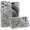 Gold, variant on For iPhone 15 Pro Charming Hearts Bling Diamonds Stones Chrome Hybrid Case - Silver