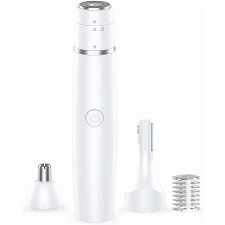 Nose Hair Trimmer for Women & Men, 3-in-1 Facial Hair Remover for Peach Fuzz, Eyebrow Trimmer, Shaper & Shaver, Ear & Face Grooming Kit, USB-C Rechargeable, Painless, Dry Use, Compact & Travel-Ready