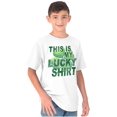 thumbnail image 3 of St Patricks Lucky Four Leaf Clover Crewneck T Shirts Boy Girl Teen Brisco Brands S, 3 of 5