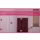 thumbnail image 4 of Yuarrent Cortinas de hilo rosa, elegantes y modernas, con diseño floral, para puertas con cifrado. Decoración del hogar rosa, 4 of 6