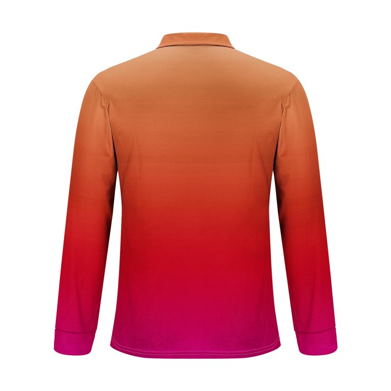 ZCFZJW Mens Casual Tie Dye Quarter Zip Polo Sweater Business
