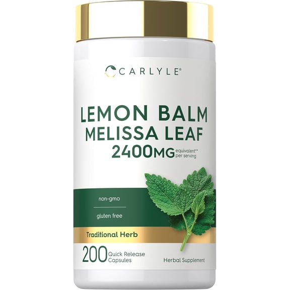 Lemon Balm 2400mg | 200 Capsules | Concentrated Extract for Men and Women | by Carlyle