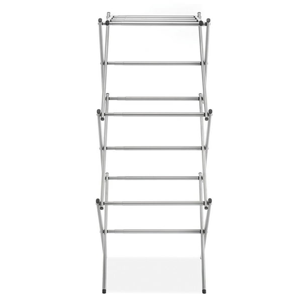 Whitmor 3Tier Expandable Folding Metal Drying Rack, Silver