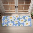 thumbnail image 2 of Blue Daisy Flower Green Leaves Pattern Door Rugs,Washable Non Slip Door Mats Indoor,Decorative Door Mats,Entry Mat Indoor for Entrance,Bedroom,Kitchen,Bathroom,16"x47", 2 of 6