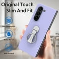 thumbnail image 6 of ELEHOLD for Samsung Galaxy Z Fold 6 Case,Skin-Friendly Full Body Protection 360 Degree Ring Kickstand Shockproof Slim Phone Case with Screen Protector for Samsung Galaxy Z Fold 6,Purple, 6 of 11