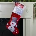 thumbnail image 2 of Northlight 20.5" Red and White Snowman Embroidered Christmas Stocking with Sequined Cuff, 2 of 4