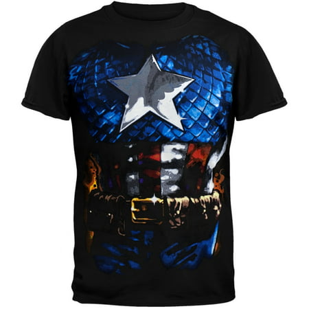 Captain America - Costume T-Shirt (Best American Clothing Stores)