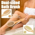 thumbnail image 4 of Cepillo exfoliante para espalda Bubbob de mango largo y doble cara, 4 of 7