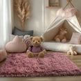 thumbnail image 2 of Socofuz 3x5ft Fluffy Blush Pink Carpet Soft Plush Indoor Carpet Cosy Cute Toddler Room Bedside Carpet for Boys and Girls Bedroom Living Room Home Decor, 2 of 7