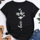 thumbnail image 2 of Camiseta De Mujer Con Estampado De Mariposa De Diseño Simple , Manga Corta , Ropa Gao Jiahui  unisex, 2 of 2