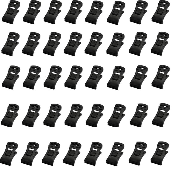 BINGLI 40pcs Sock Clips with Hook, Multi-Color Sock Chip Clip Plastic Sock Holder Laundry Clips for Pairs Amazing Clothes Pins Hanger Clips Food Bag Clips
