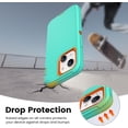 thumbnail image 3 of Compatible with iPhone 15 Case 6.1 Inch, Phone 14 Case, Heavy Duty Defender 3-Layer Rugged Shockproof Drop Protective Cover Phone Cases Both for iPhone 13/14/15 (Mint/Orange), 3 of 7