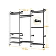 thumbnail image 6 of M6 Clothes Rack,Heavy Duty Freestanding Garment Rack Closet Organizer for Walk-In Closets – Wall-Mounted Multi-Level Storage for Clothes, 68.5" W x 11.8" D x 86.6" H, Black, 6 of 8