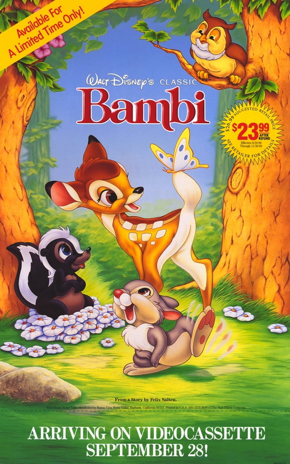 Bambi movie POSTER (Style G) (11" x 17") (1942)