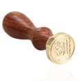 thumbnail image 1 of Sello de cera de lacre Sello inicial clásico Alfabeto Letra L Madera retro, 1 of 5