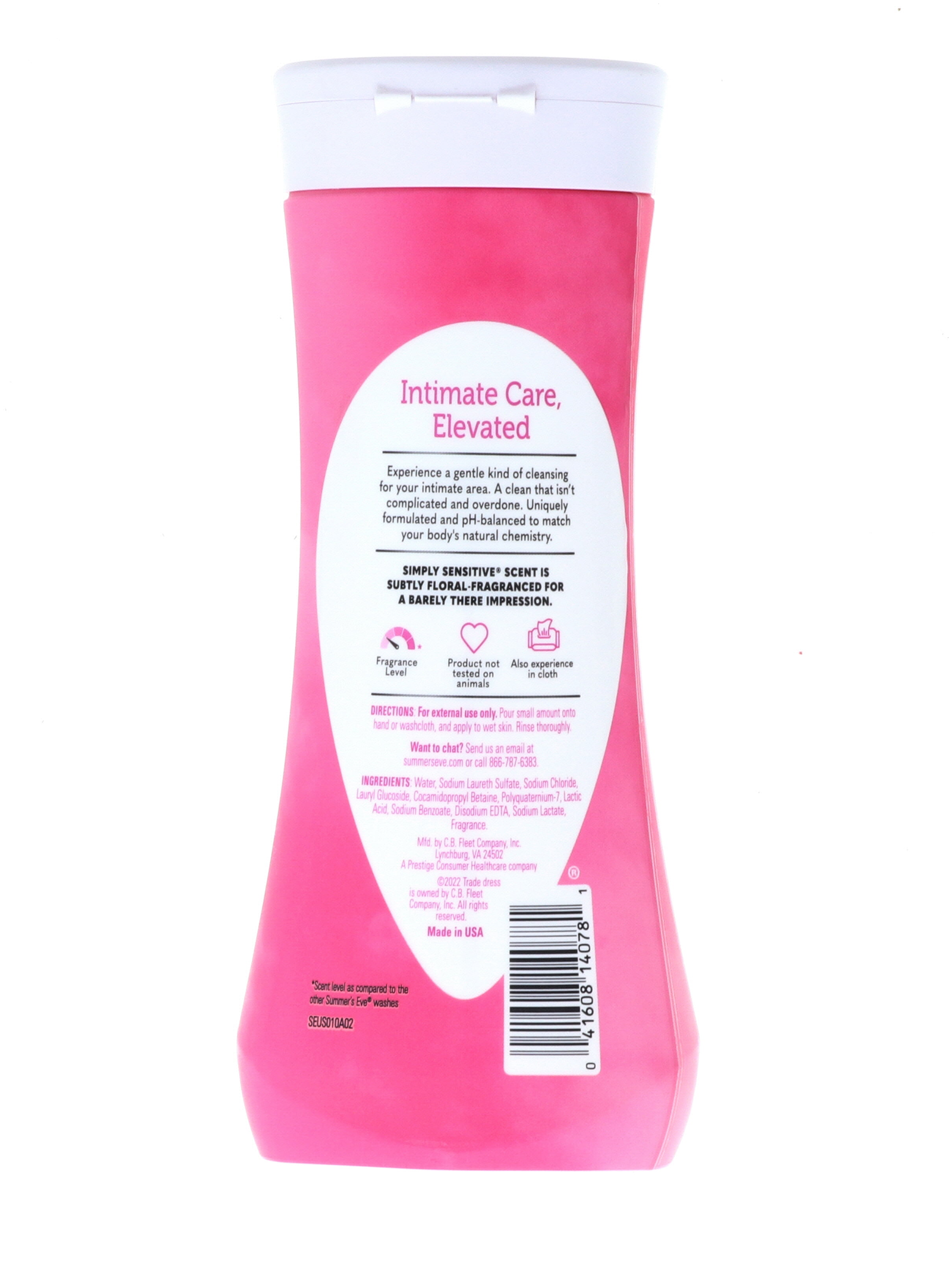 4 Pack - Summer’s Eve Simply Sensitive Daily Feminine Wash, Removes Odor, pH Balanced, 15 fl oz