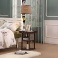 thumbnail image 5 of Brightech Madison Side Table with Lamp Set of 2 - LED Desk Lamp with USB Port, Bedside Reading Lamp, Modern End Table with Floor Lamp for Bedroom, Living Room, Office - Havana Brown, 5 of 6