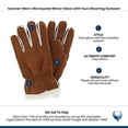 thumbnail image 5 of Isotoner  Microsuede Winter Glove with Faux Shearling Outseam (Men), 5 of 5