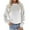 White, variant on VISALY Pullover Crewneck Sweatshirt Tunic Sweatshirt Autumn Winter Casual Sport Solid Pullover Tops Long Sleeve Crewneck Oversized Sweatshirts Comfy Sweaters Sweatshirt Thick Sweatshirts Black L