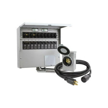 - Reliance Controls 30 amps 1 space 10 circuits 250 volts Wall Double Pole, Tandem Generator Power