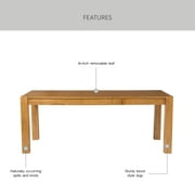 Better Homes & Gardens Bryant Solid Wood Extendable Dining Table, Light Honey Finish