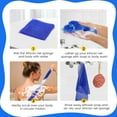 thumbnail image 5 of Zocy African Net Sponge Auténtico Exfoliante Corporal Exfoliante Para Baño Y Ducha Múltiples Texturas Con Suave Exfoliación Profunda Y Rica Espuma Para Todas Las Pieles (Azul), 5 of 5