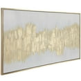 thumbnail image 6 of CosmoLiving by Cosmopolitan Gold Canvas Abstract Long Horizontal Living Room Framed Wall Art with Glitter Flakes, 65" x 2" x 36", 6 of 12