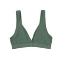 thumbnail image 3 of Mrat Push up Sports Bra Womens V-Neck Sports Bras Seamless Yoga Bra U Back Wireless Sleepwear Ribbed Bras Sports Bra High Impact S-195 Green M, 3 of 3