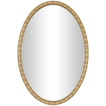 DecMode 25" x 37" Brown Wall Mirror with Beaded Inspired Frame