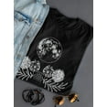 thumbnail image 3 of Dandellions And The Moon Shaped T-Shirt Women -Smartprints Designs, Female Large, 3 of 4