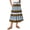 Brown, variant on Women's Striped Skirt Full Length Checkered Boho Maxi Skirts Casual Loose Elastic High Waisted A Line Long Flowy Skirts - Blue S