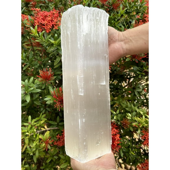 Jumbo Selenite Log, Natural White Crystal Huge Selenite Log, Giant Raw Selenite, Rough Raw Crystal Bar, Healing Crystals (15-18 lbs)