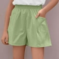 thumbnail image 3 of Girls' Pull-On Short New Girls Summer Shorts Casual Kids Wide Leg Comfy Boho High Waisted Pull on Drawstring Shorts with Pockets Green 5 Years, 3 of 8