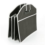 Car Trunk Organizer Cargo Organizer Folding Caddy Storage Collapse Bag Bin for Car Truck SUV 3 Section Collapsible Storage Box Black Podofo