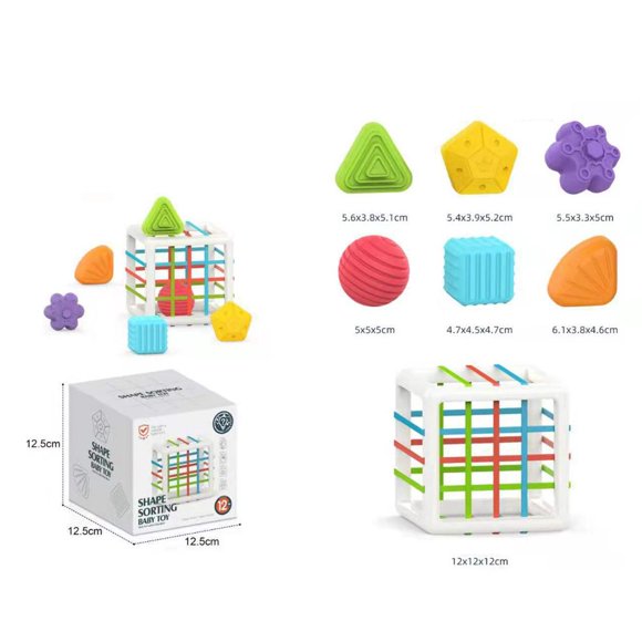 Baby Shape Sorting Toy Sorting Baby Toy Early Learning Toys Baby Shape Sorting Toy Colorful Sorting Baby Toy With Elastic Bands Sensory Sorting Bin Fine Motor Skill Early