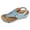 Sky Blue, variant on Flip Flops for Women Hollow out Bohemian Flower Wedge Sandals Comfy Arch Support Orthopedic Shoes Elastic Ankle Strap Fashionable Beach Shoes Navy Size 8