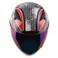 thumbnail image 5 of 1STORM MOTORCYCLE FULL FACE HELMET BIKE BOOSTER G335CLS SKULL RED, 5 of 6