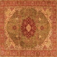 thumbnail image 1 of Ahgly Company Indoor Square Medallion Orange Traditional Area Rugs, 6' Square, 1 of 1