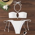 thumbnail image 4 of Warop Women's High Waist Drawstring Adjustable Push Up Bikini Set for Beach Swimming and Vacation, 4 of 8