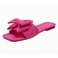 thumbnail image 2 of Censtreet Women's Bow Flat Sandals Dressy Open Toe Sandals Comfortable Slip On Slide Sandals, 2 of 9