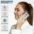 thumbnail image 4 of Allytechgroup 2024 New Trendy Back Case Cover for Apple iPhone 11, Premium PU Leather Luxury Design with Ring Holder Stand Bracket Bumper Shockproof Phone Case for Girls Women, Silver, 4 of 8